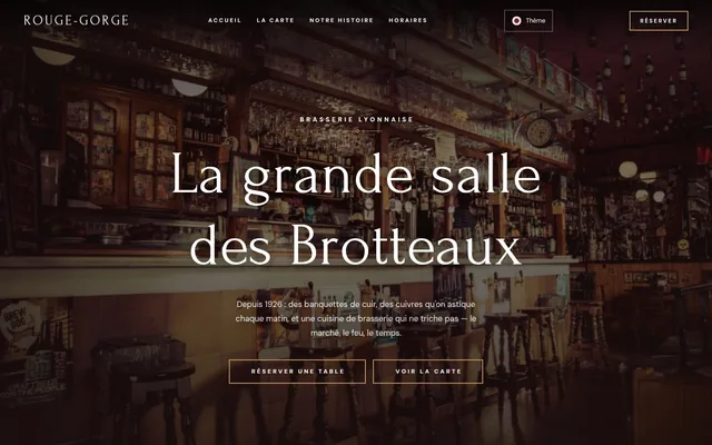 Le site de Rouge-Gorge, Lyon, Brotteaux · brasserie